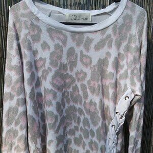 Vintage Havana Leopard Print Sweatshirt  - M